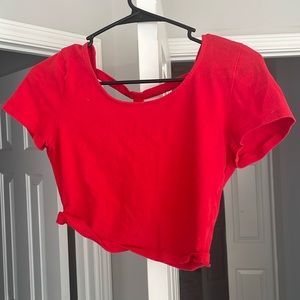 Charlotte Russe red crop top